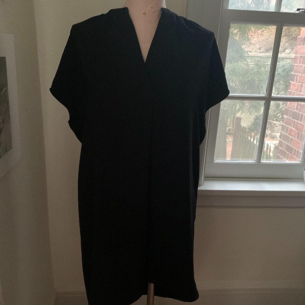 Vince Classic Black Dress with V-neckline